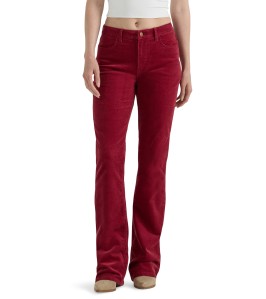 Women's red thick-leg...